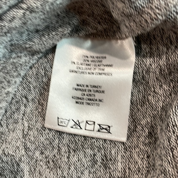 Sand and grey heather VOGUE sequin V lightweight long sleeve sweater sweatshirt - Picture 7 of 10